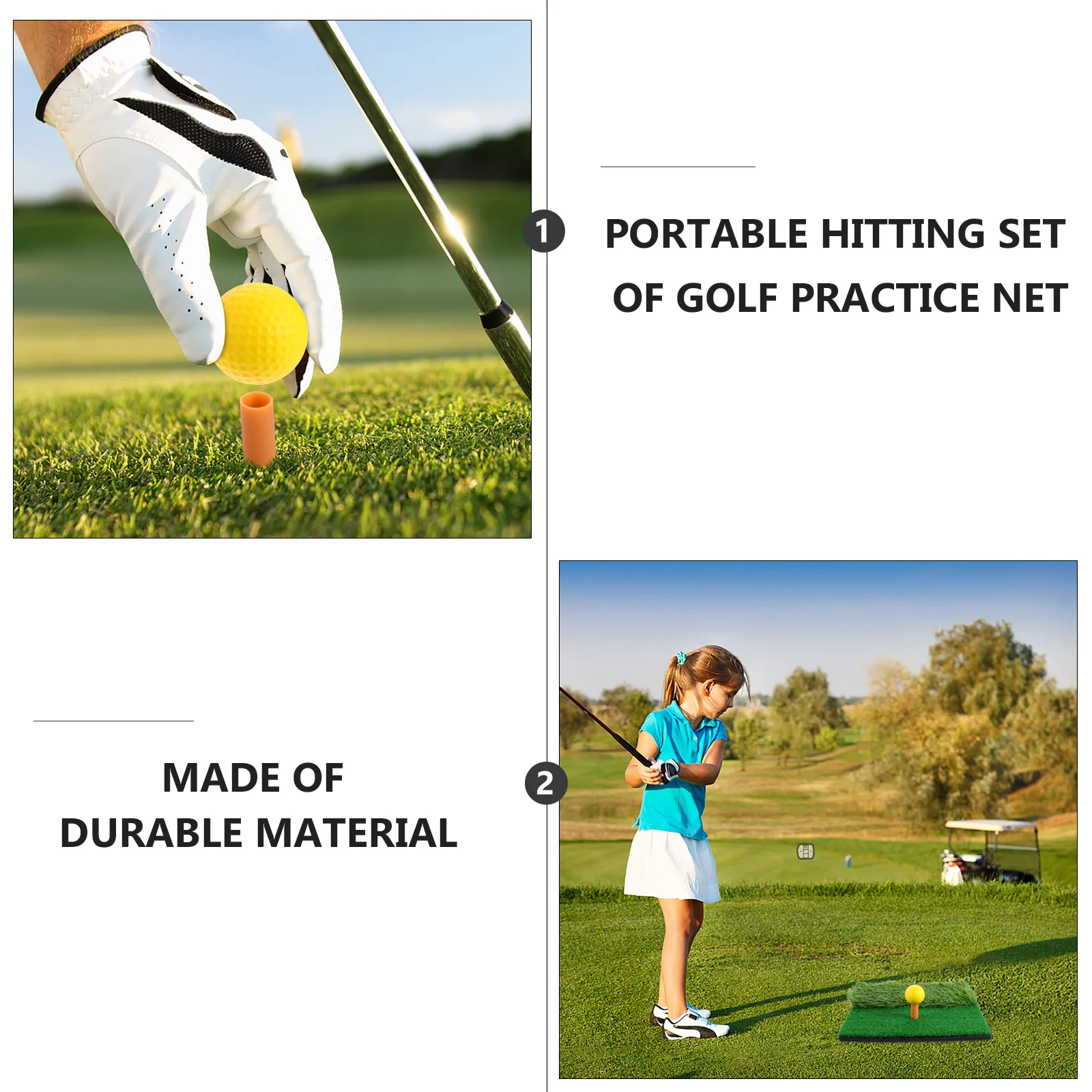 

1Set Golf Practice Set Multi Functional Training Aid for Indoor Outdoor Chipping Shots Reliable Ball Net Set with Frame
