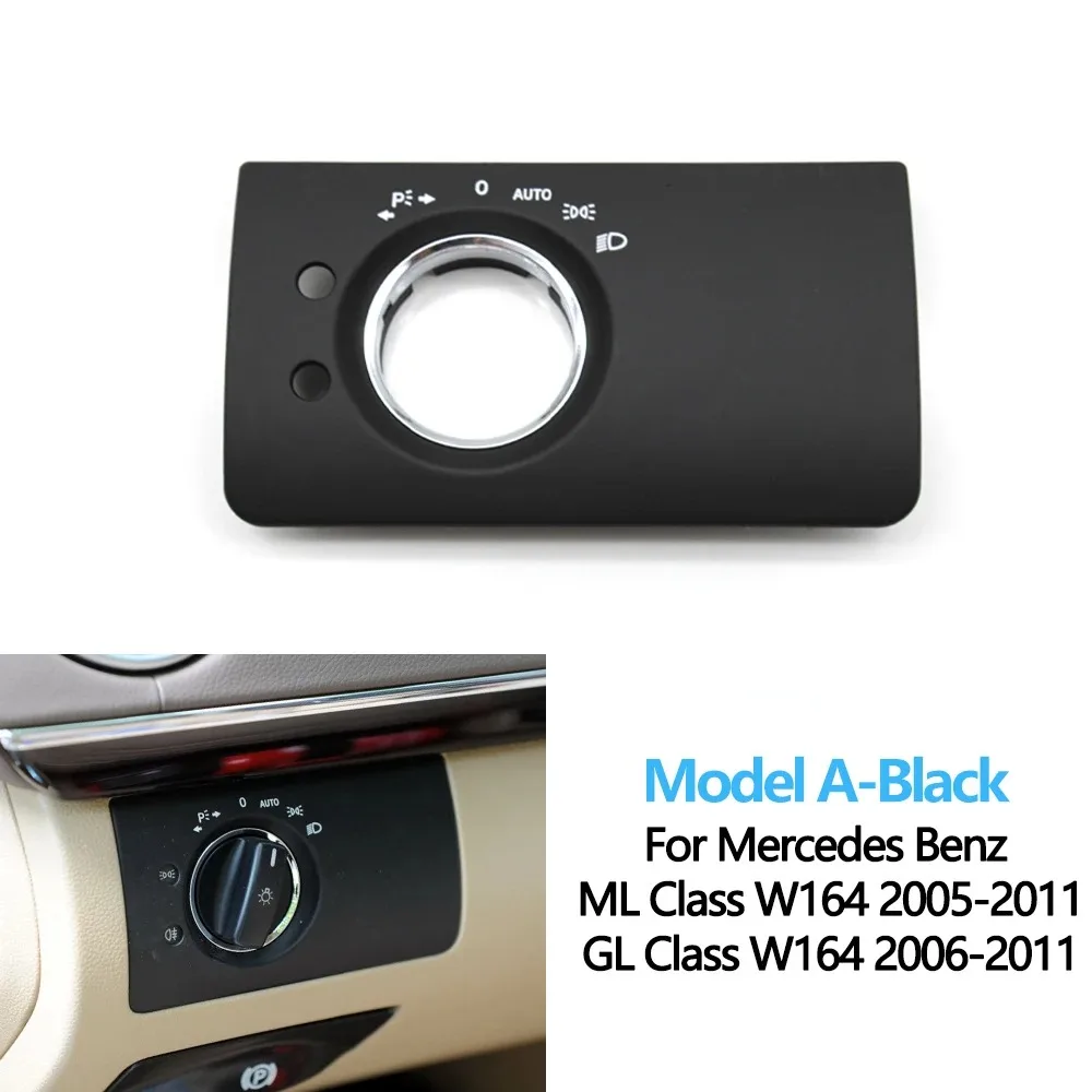 LHD Car Interior Head Lamp Headlight Switch Panel Trim Replacement For Mercedes Benz W164 ML GL 300 350 450 500 2005-2011
