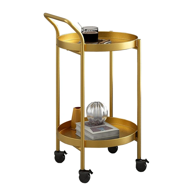 

YY Side Table Bedroom Movable with Wheels Side Cabinet Corner Table Balcony Small round Table