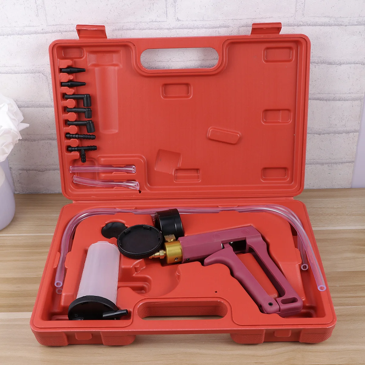 Portable Vacuum Pump for Car Brake Oil Replacement and Vacuum System Leak Detection Tool Compatible with All Vehicle Models