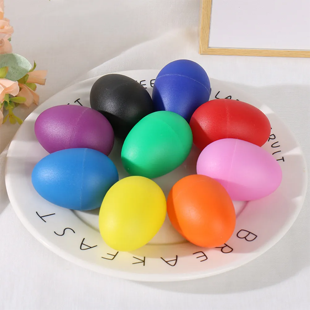 12Pcs Colorful Plastic Sand Egg Shakers for Early Music Learning Educational Percussion Instrument Plaything Rhythm