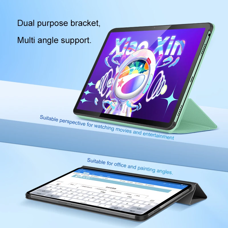 Tablet protective case for Lenovo Tab P12 tablet 12.7inches foldable protective case no magnetic attraction