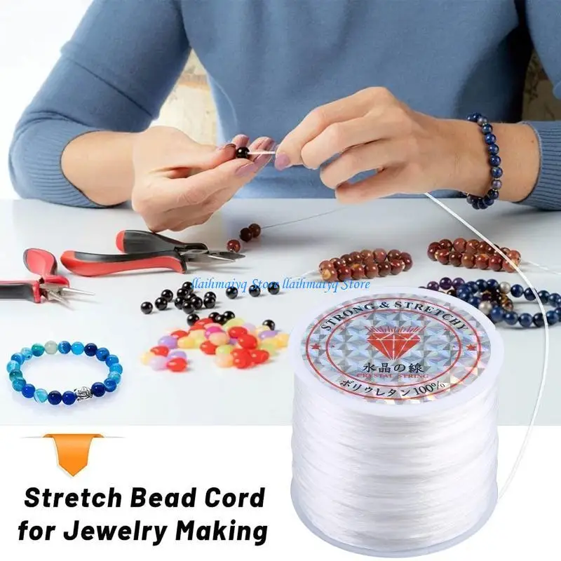 573B Stretchy Bracelet Cord Bead String Elastic Beading String Clear Elastic String