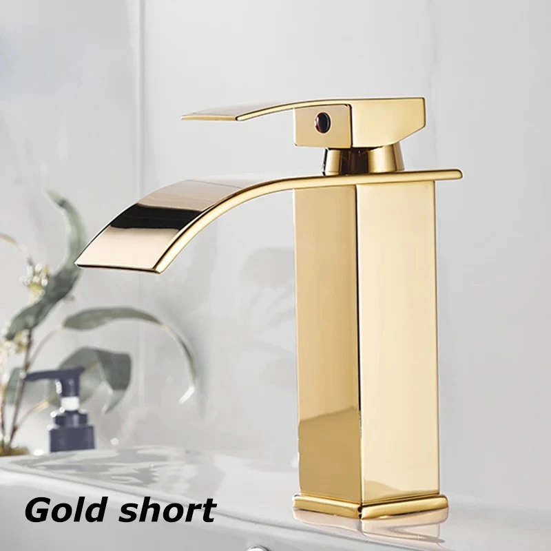 

Waterfall Wash Basin Stainless Steel High And Low Faucet Hot And Cold Toilet Wash BasinEquipped with a 50cm inlet pipe