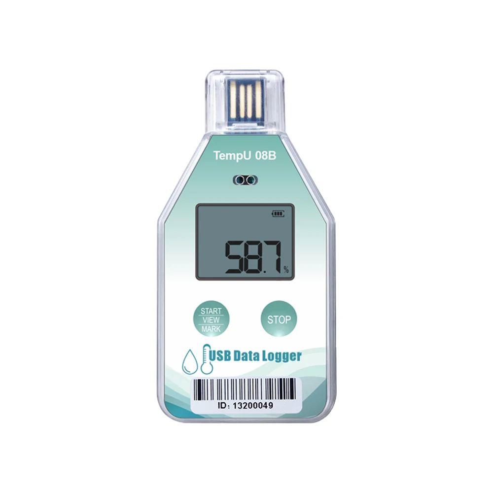 Perekam Suhu dan Kelembapan TempU08B Berkualitas Tinggi Grosir, Data Logger Suhu USB Sensitivitas Tinggi