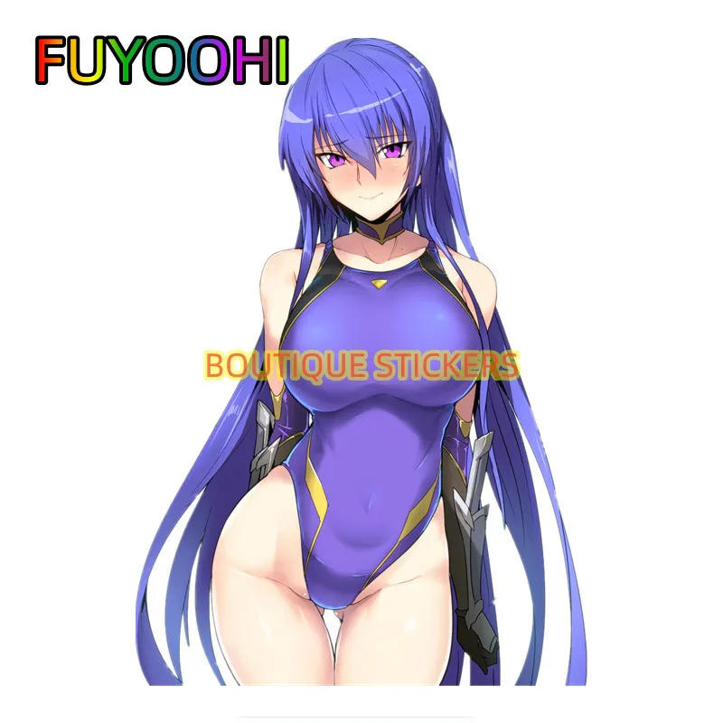

FUYOOHI Красивая виниловая наклейка на автомобиль, водонепроницаемая наклейка из ПВХ для мотоцикла, наклейки с аниме-девочками для школы