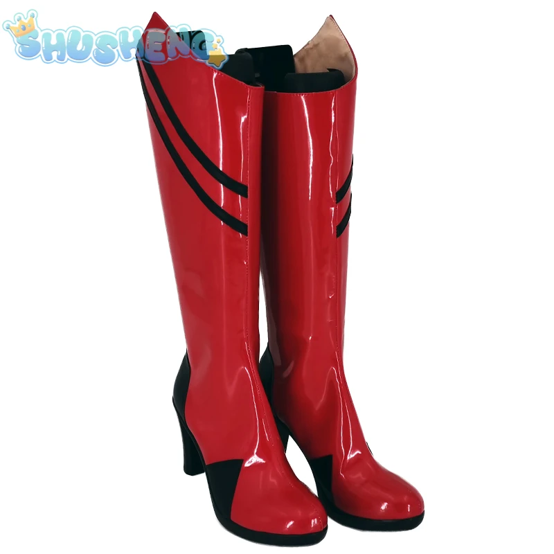 Asuka Langley Soryu Cosplay Anime EVA Shikinami Asuka Rangurē Shoes Christmas Warm Red Long boots Party Woman Man Shoes