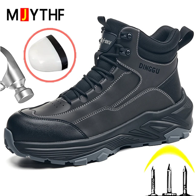 

New Male Insulated 10kv Work Shoes Anti-smash Anti puncture Safety Boots Composite toe Security Protection Shoes Work Boots Men