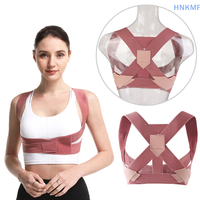 Women Adjustable Elastic Back Support Belt Chest Posture Corrector Shoulder Brace Body Shaper Corset Invisible Body Shaper