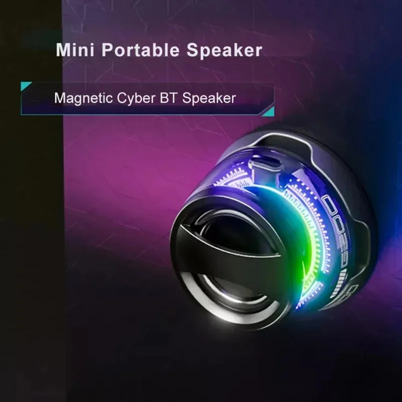 BT 5.3 Mini Tragbarer Bluetooth-Lautsprecher G200 RGB-Farblicht Magnetischer Lautsprecher Kleine Soundbox Telefonhalter Drahtloser Lautsprecher – Detail 15