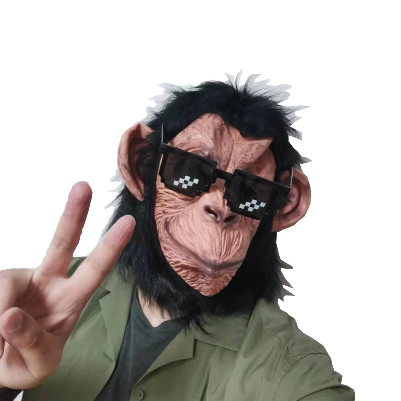 

X-MERRY Chimp Monkey Mask Gorilla Ape Bruno Mars Lazy Song Animal Primate Fancy Dress