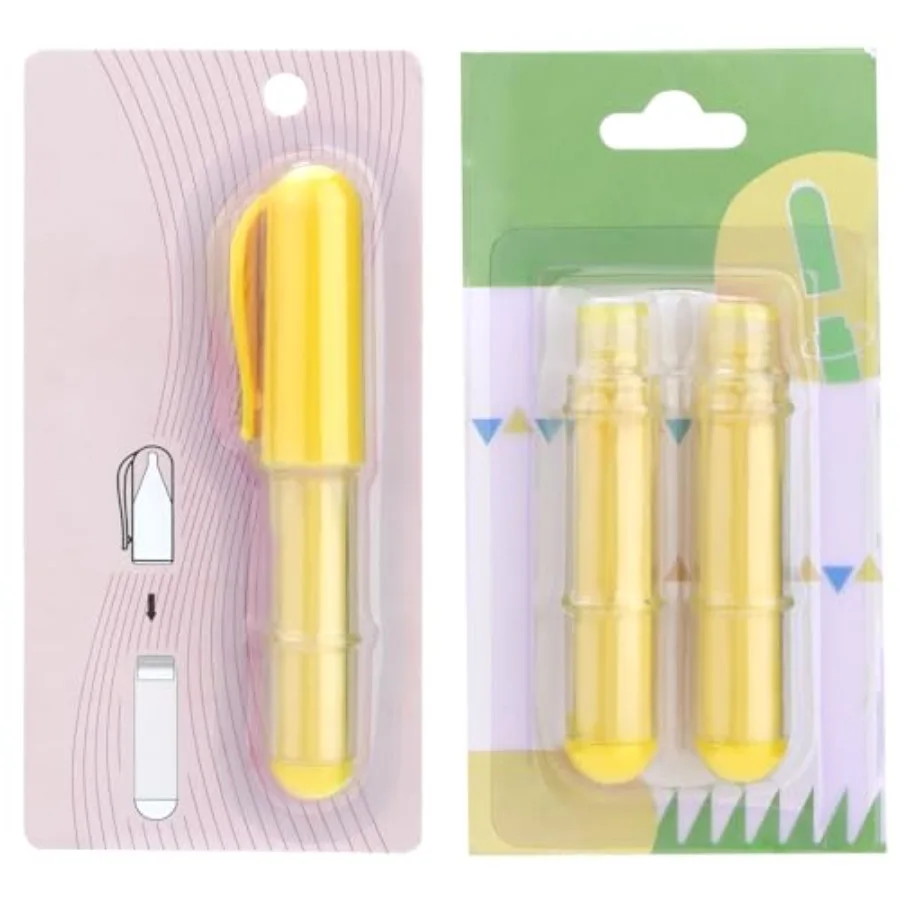 

Fabric Chalk Markers, 2 Pack Refillable Chalk Pencils for Quilting and Sewing, Fabric Markers for Sewing, Erase Tailors Chalk f