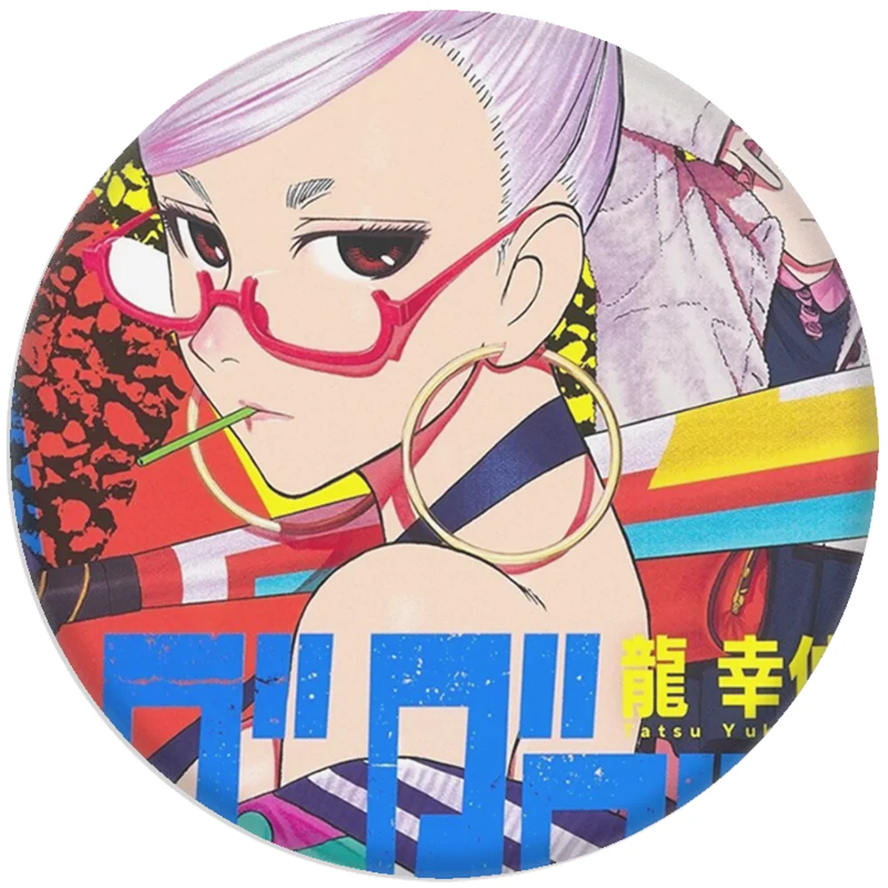 58 มม.อะนิเมะ DAN DA DAN Ayase Momo Takakura Ken Enjōji Jin Seiko คอสเพลย์เครื่องแต่งกาย Badge Pin SPTE Tinplate เข็มกลัด Prop Xmas ของขวัญ