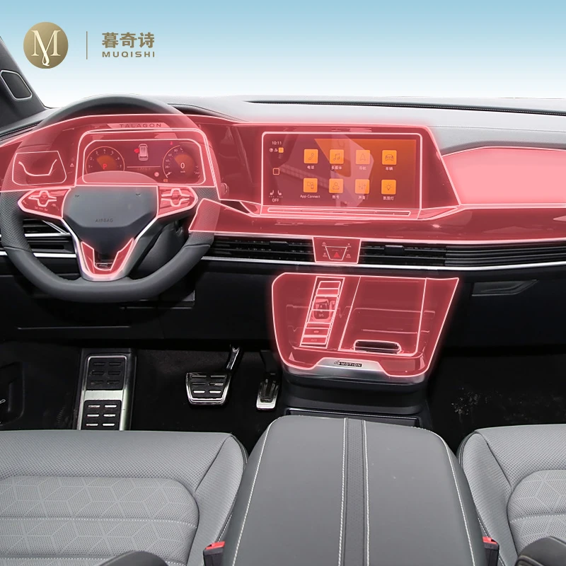 

pre cut Car interior gearbox panel TPU protective film screen anti scratch repair Stickers For Volkswagen TALAGON 21-2024