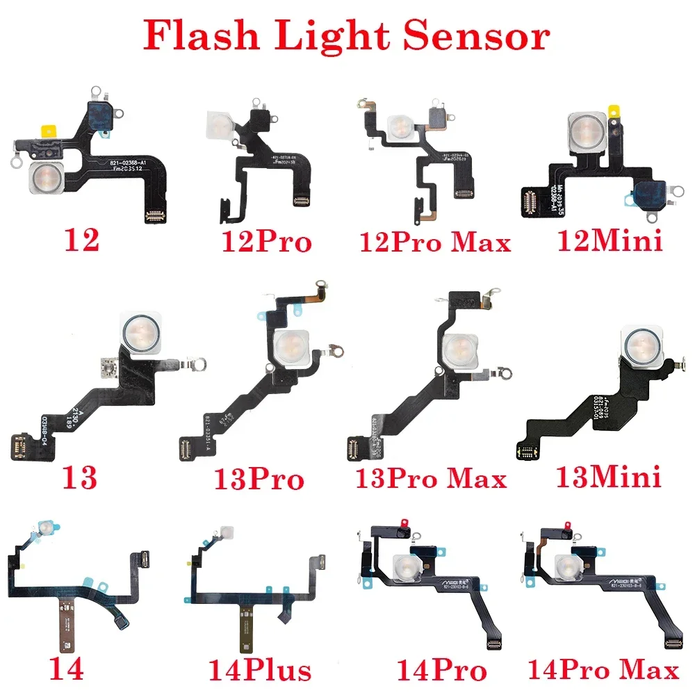 

LED Flash Light Sensor Flex Cable Replacement For iPhone 11 12 13 14 Pro Max Mini Plus Proximity Distance Ambient Repair Part