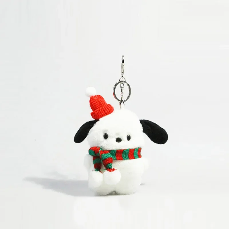 New Sanrio Pochacco Plush Doll Keychain Cartoon Animation Doll Pendant Ornaments Puppy Schoolbag Pendant Couple Birthday Gift