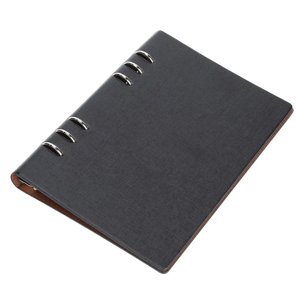 a5 A5 Size Binder Cover 6 Hole PU material Vintage Planner Cover Single Shell Rectangular Leather Feel Notebook Cover