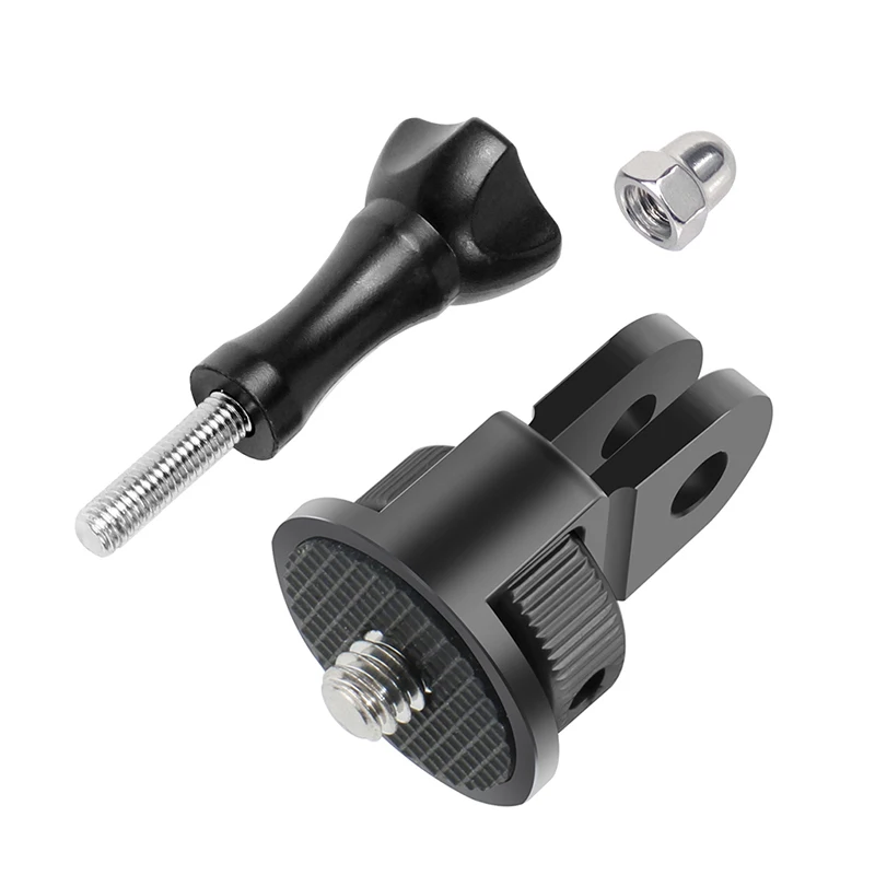 Universal 1/4 Screw Converter Mount Mini Tripod Adapter 360 Swivel W M5 Thumb Screw for Gopro Insta360 X4 X3 DJI Action Camera