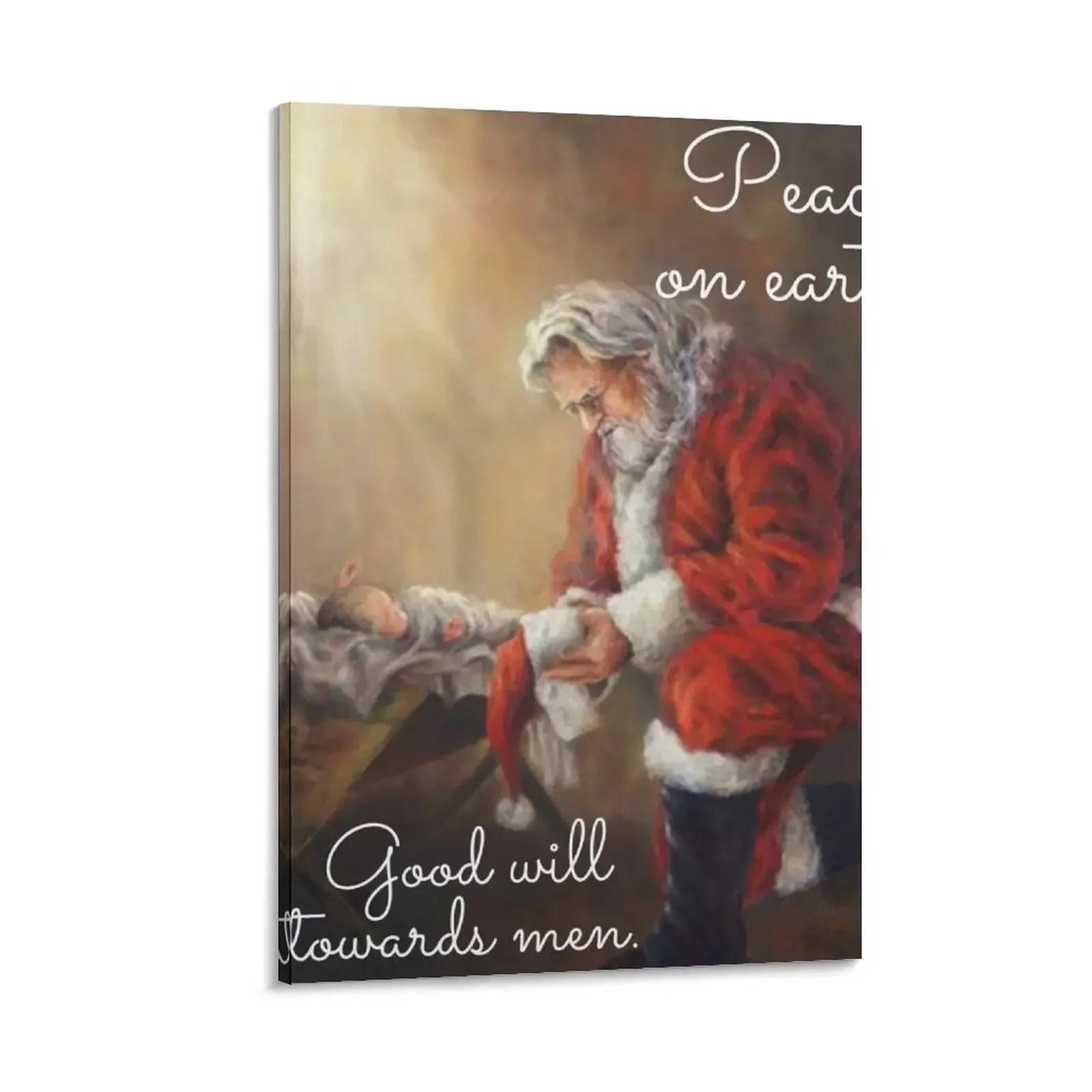

Kneeling Santa Canvas Painting wall decoration korean room decor room decor