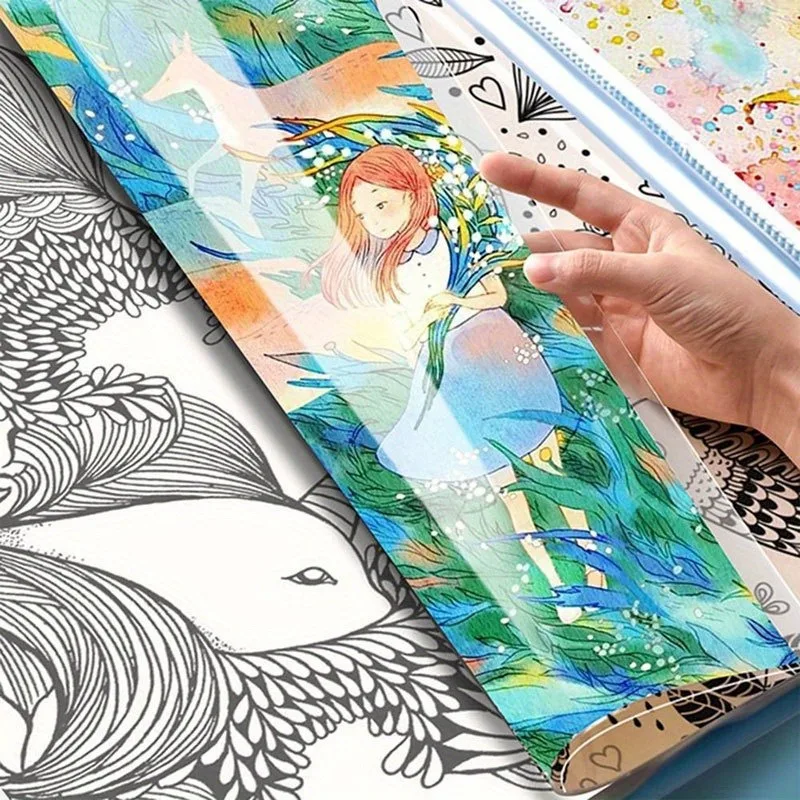 Diamond Painting Organizer Album 60-Page Durable Plastic Storage Book with Clear Pockets Portfolio for Photos Crafts DIY Storage