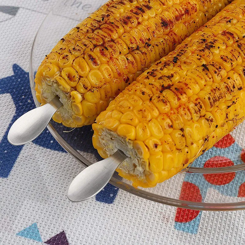Corn Holders Set Of 42 Stainless Steel Corn On The Cob Skewers For BBQ Sweetcorn Holders Home Cooking Fork