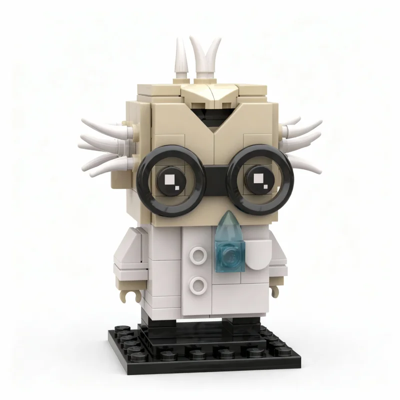 133pcs MOC Brainy Brian Garbage Pail BricKidz Brickheadz Model Building Blocks Construction Creative DIY Kids Christmas Gift Toy