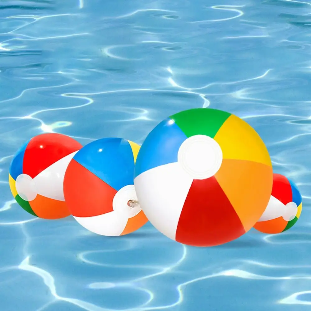 Pallone da spiaggia gonfiabile in PVC divertente giocattolo da festa 30cm grandi palline da spiaggia gonfiabili sei colori 40cm palla da biliardo gonfiabile per bambini