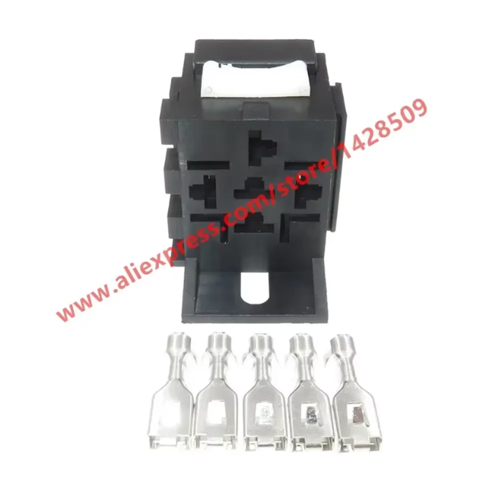 1 Set 5 Pin Automotive Insurance Relay Plug Relay Holders For Auto Cars