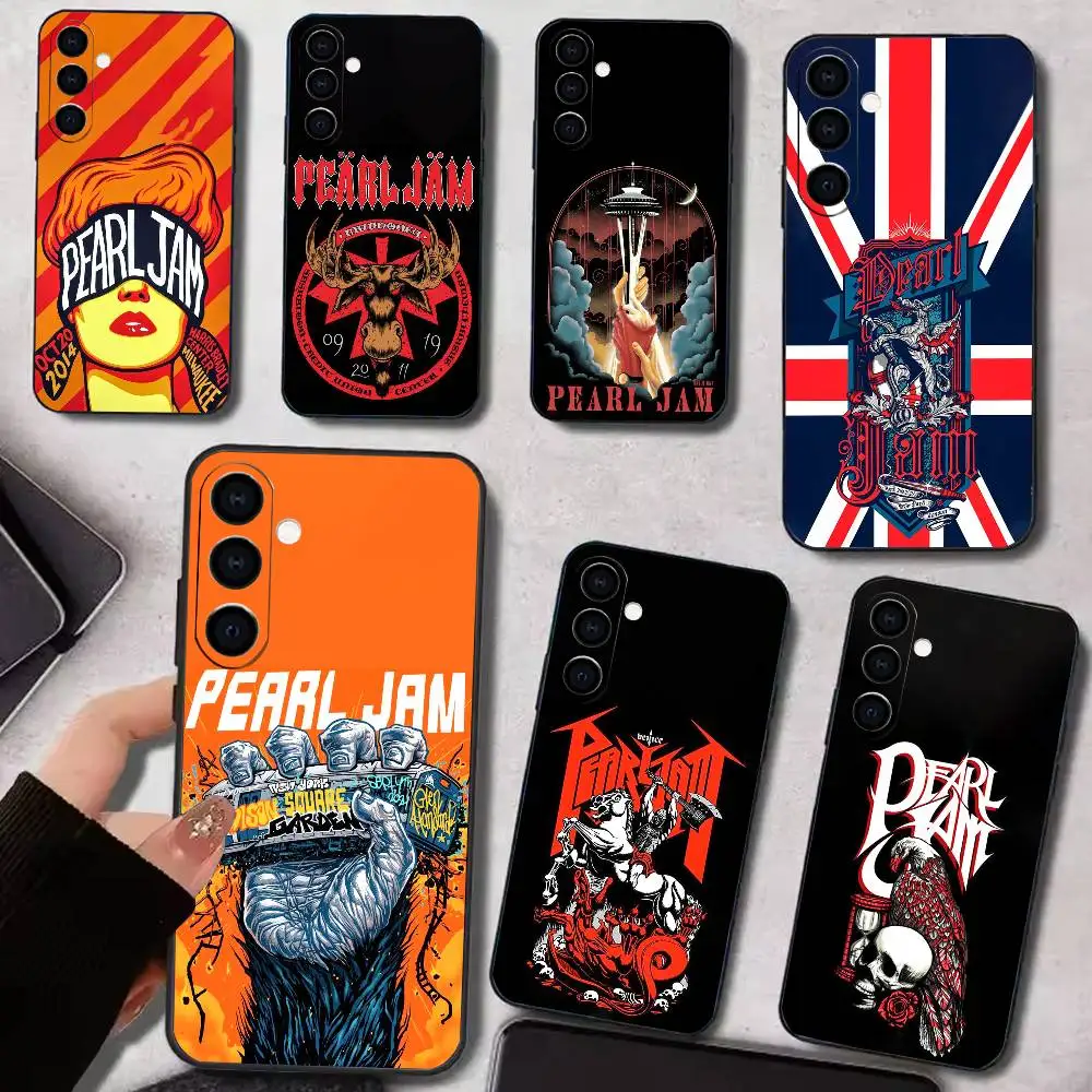 Funda de teléfono Band P-Pearl J-Jam para Samsung Galaxy A73,A72,A71,A70,A53,A52,A51, otras fundas negras suaves