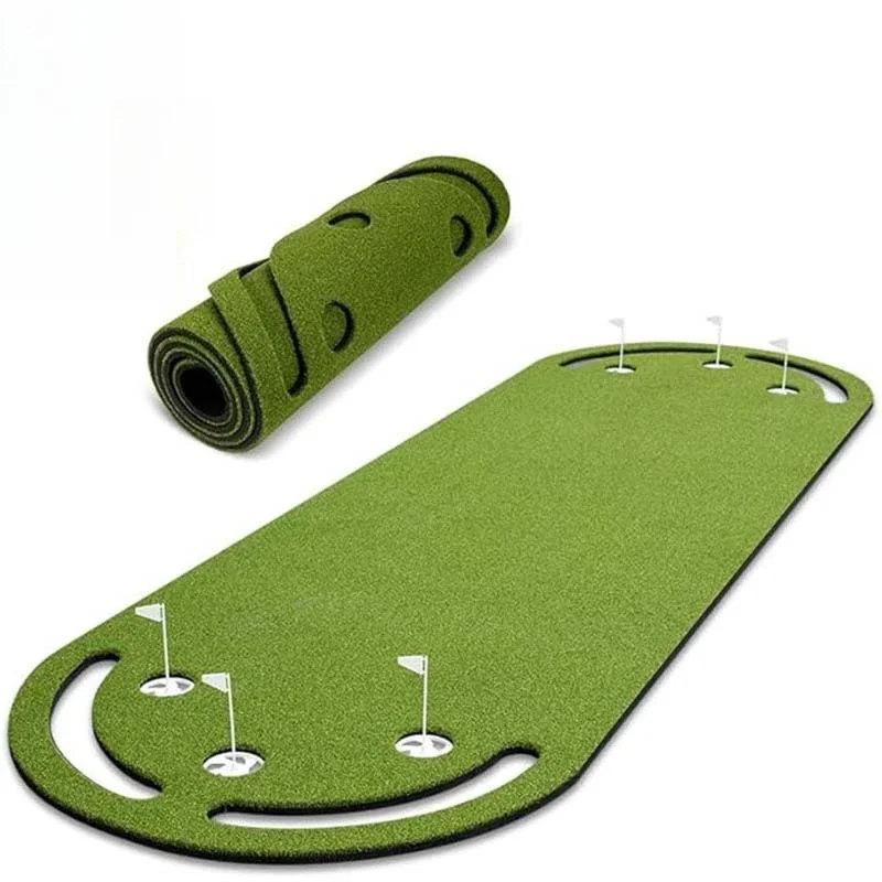 

Portable artificial simulation putting green six hole golf putting practitioner