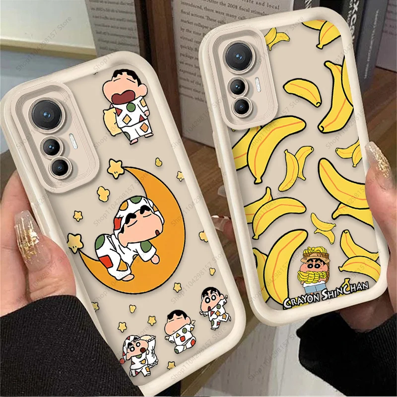 Lovely C-Crayon S-Shin-chan Case For Xiaomi Poco X6 X7 F5 F6 X5 X3 NFC F3 M6 Pro 4G Mi 13 12 11 Lite 5G 14 13T 12T 11T 14T Pro view 2