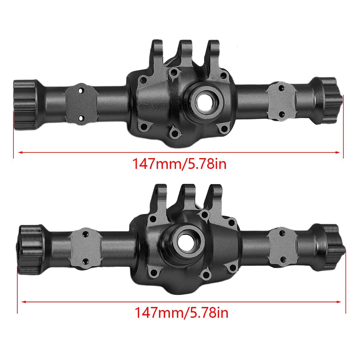 Aluminum Axle Housing Brass Axle Cover Shock Absorber Base For CROSSRC EMOX EMO X2 1/8 RC Car Crawler Modification Upgrade Parts