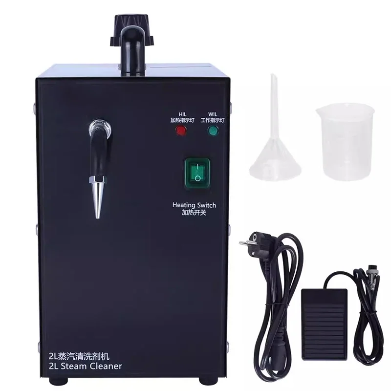 220V/110V 1300W Jewelry Steam Cleaner 2L - High-Pressure Stainless Steel Steamer with Fine Mesh Strainer for Silver, Gold, Diamo