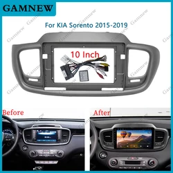 10 Inch Car Frame Fascia Adapter Android Radio Dash Fitting Panel Kit For KIA Sorento 2015-2019