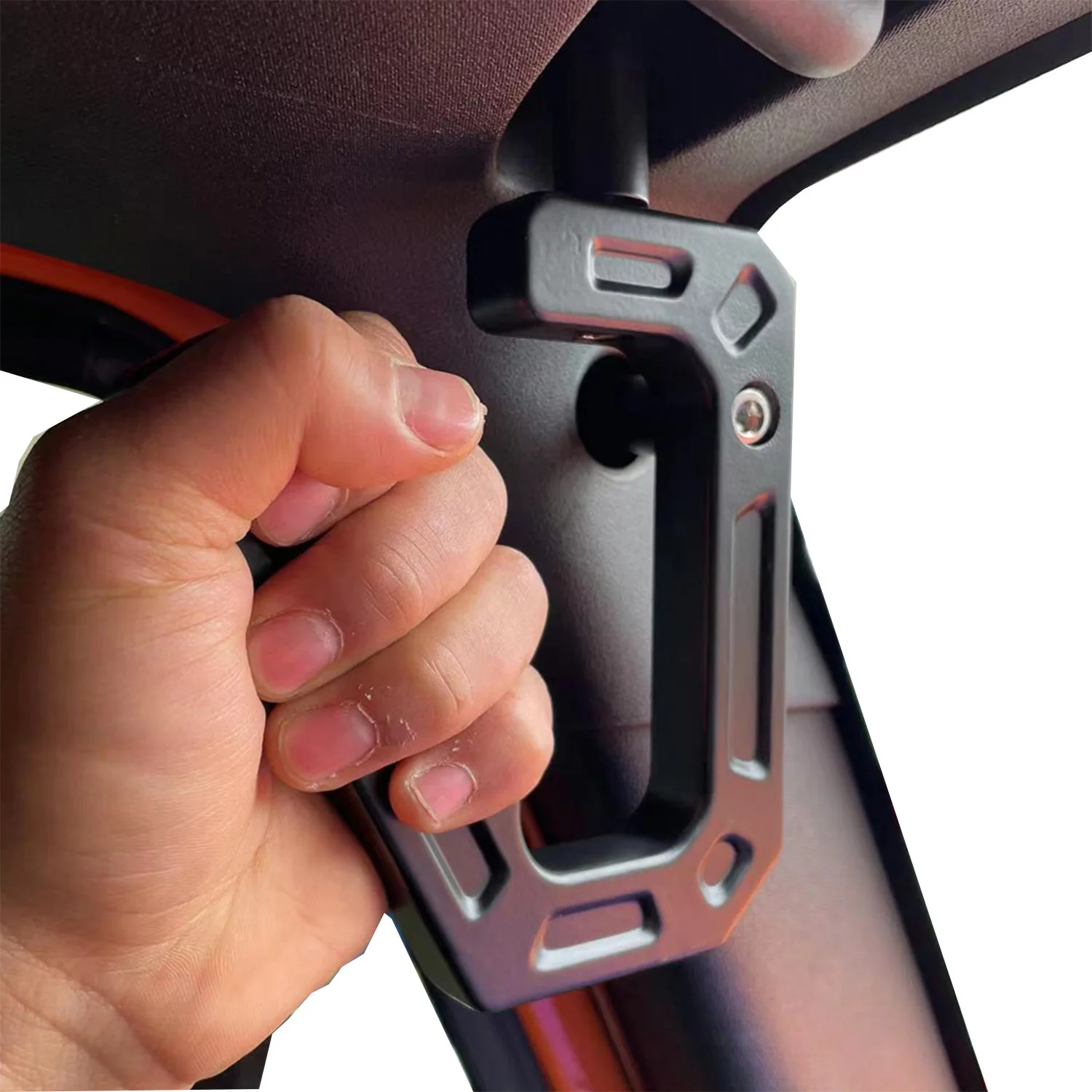 

SXMA J392 2 PCS Aluminum Alloy Front Handle Armrest Top Grab Handles Grip Bar Pulling Tab Roll Bar Mount For Jeep Wrangler JK 07