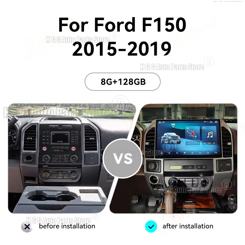 14.6 Inch For Ford F150 2015-2018 2019 Carplay Android Auto Multimedia Player GPS Navigation Car Intelligent Systems Head Unit