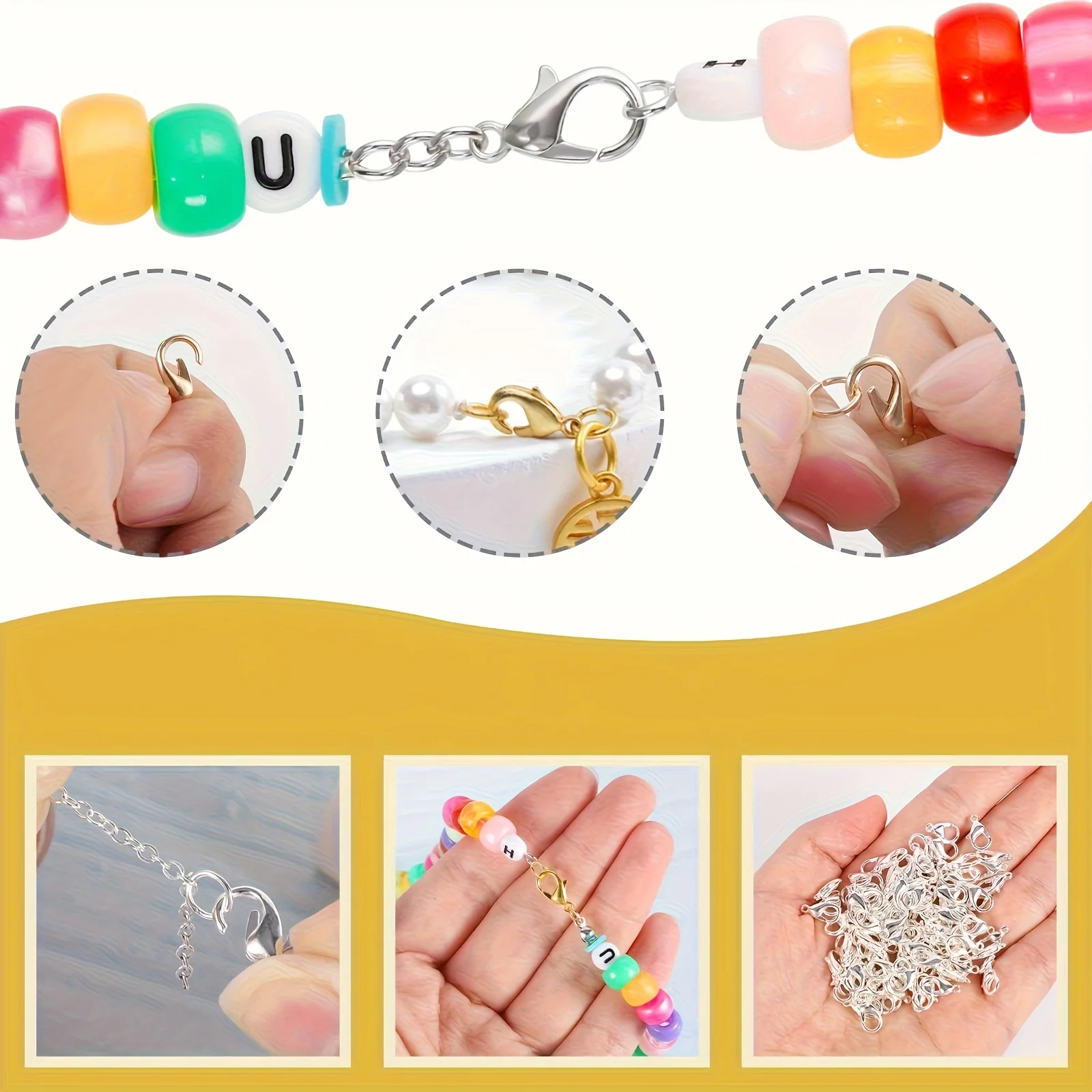 360pcs Best-selling Jewelry Making Additions Set Suitable Key Ring Pendant Beading Jewelry Supplies Chain Ornaments Pendants - view 4