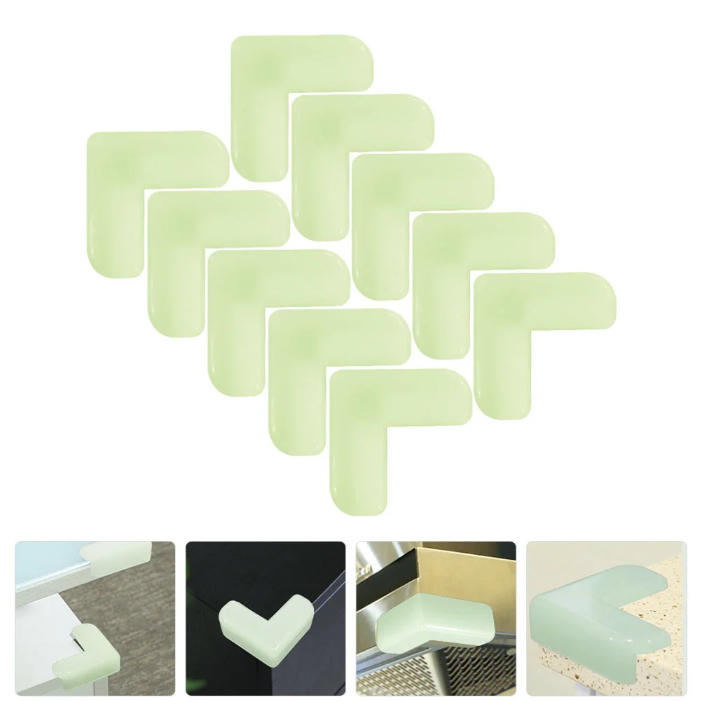 10 Pcs Anti-collision Corner Stickers Bed Frame Guards Glowing Luminous Pvc Toddler