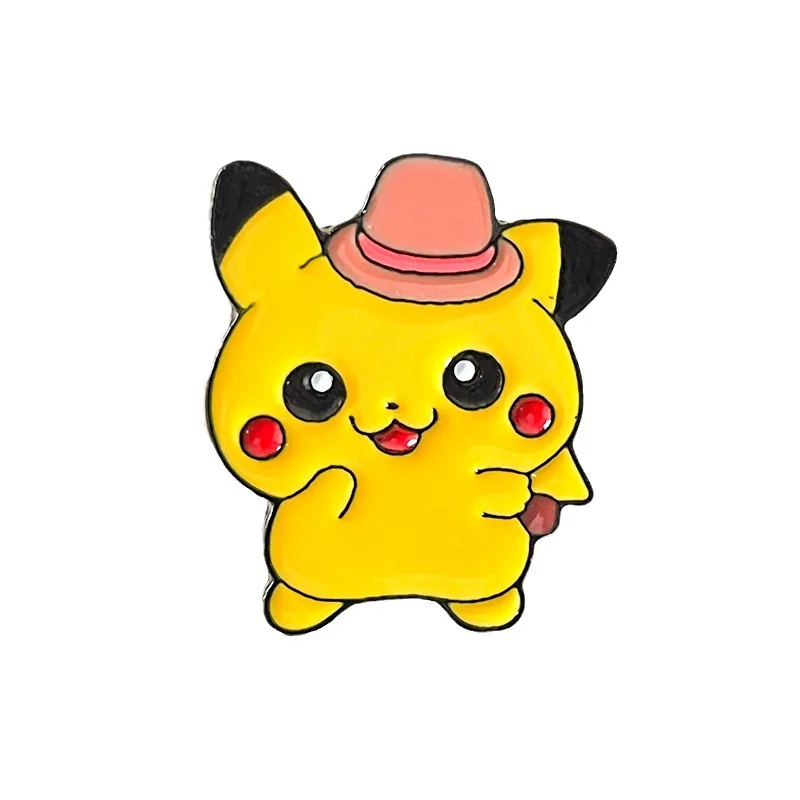 6pcs Anime Pokemon Enamel Pins Set Psyduck Gengar Pikachu Cosplay Brooches Unisex Backpack Jewelry Gift for Fans