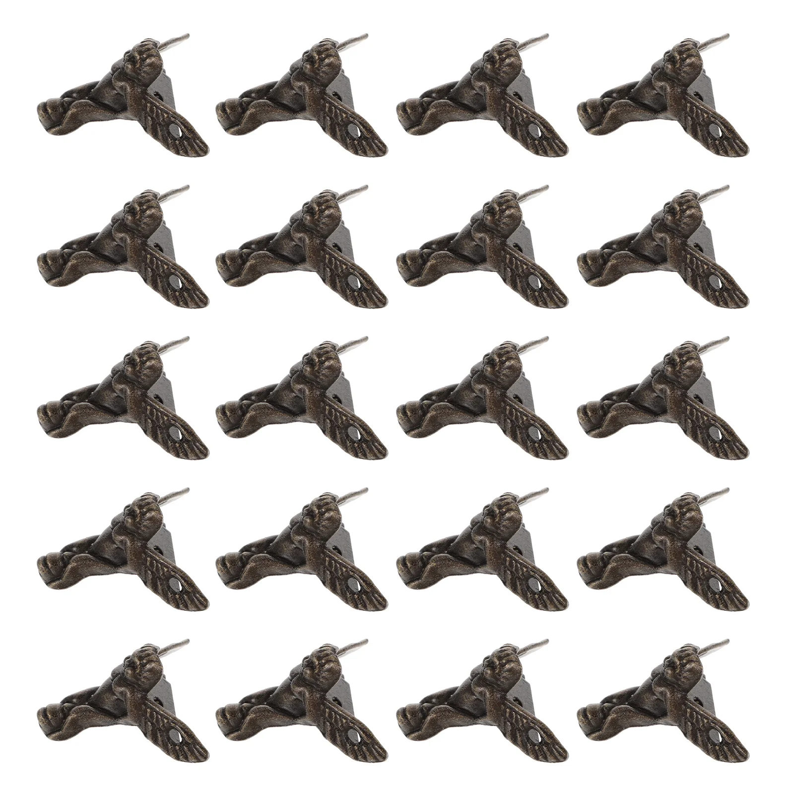 20 قطعة علبة خشبية مزخرفة كلاسيكية أرجل صندوق مجوهرات قدم إكسسوارات أثاث حماية من السبائك