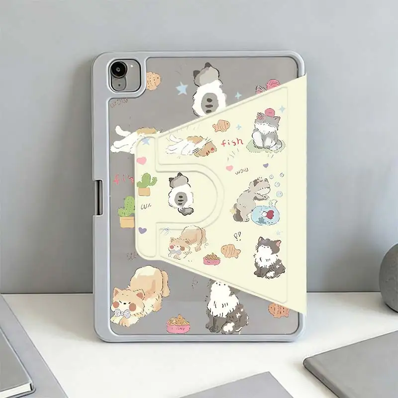 360° Rotate Tri-Fold Smart Case For iPad 10.2 7/8/9 4/5 10.9 10th IPad Mini6 8.3 Pro 10.5 Pro11 iPad A16 2025 11 Air11/13