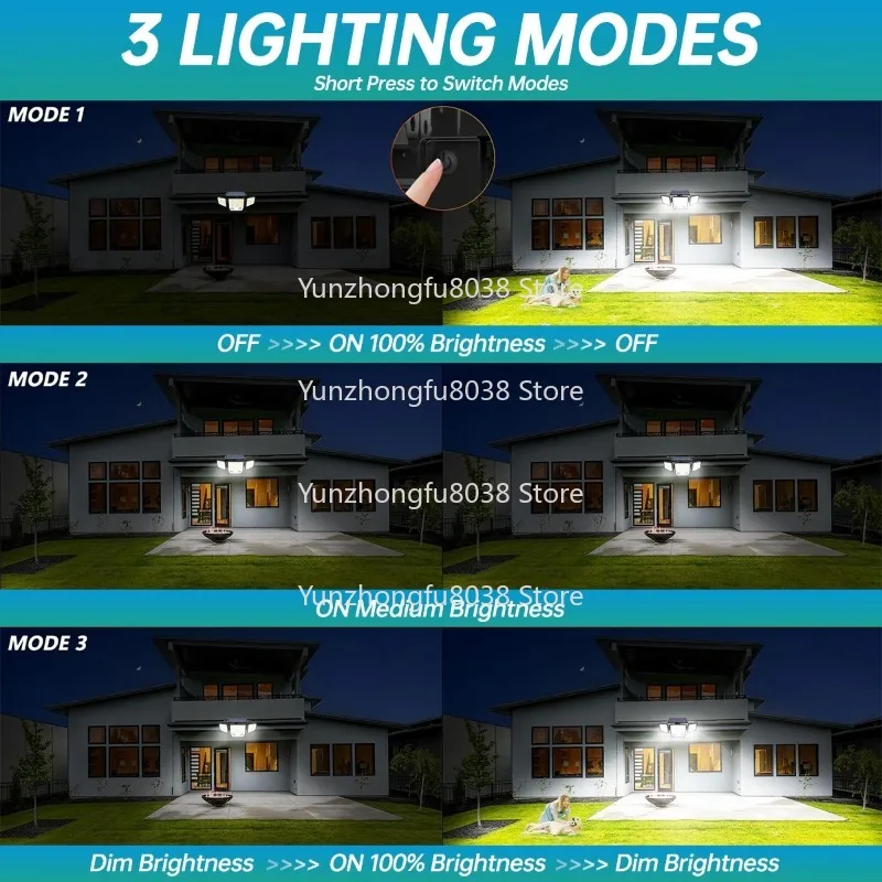 

Solar Lights Outdoor Waterproof Super Bright Cordless Solar Motion Sensor 270° Wide Angle Illumination