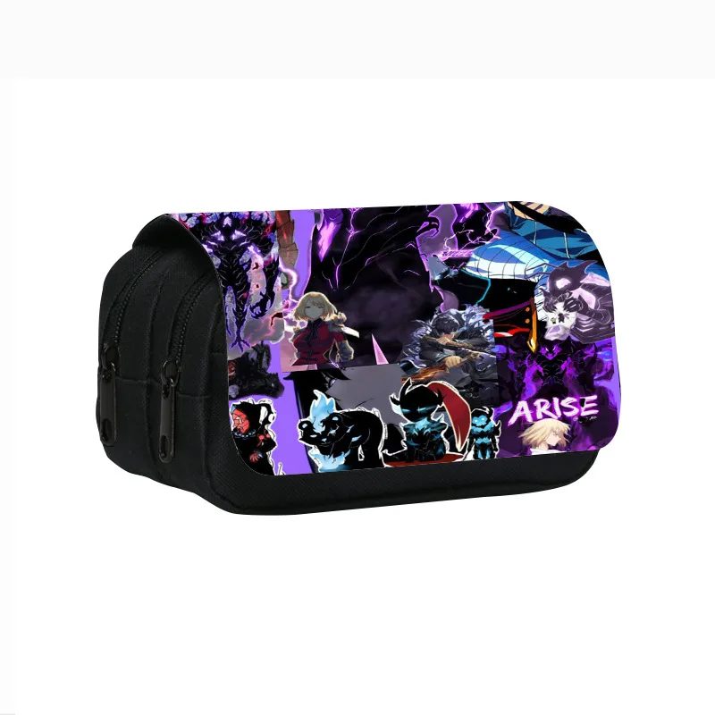 سولو التسوية طبقة مزدوجة مقلمة 22 سنتيمتر/8.7 بوصة حقيبة القلم المدرسية للطلاب تخزين كبير الطلاب صندوق رصاص هدية المدرسة