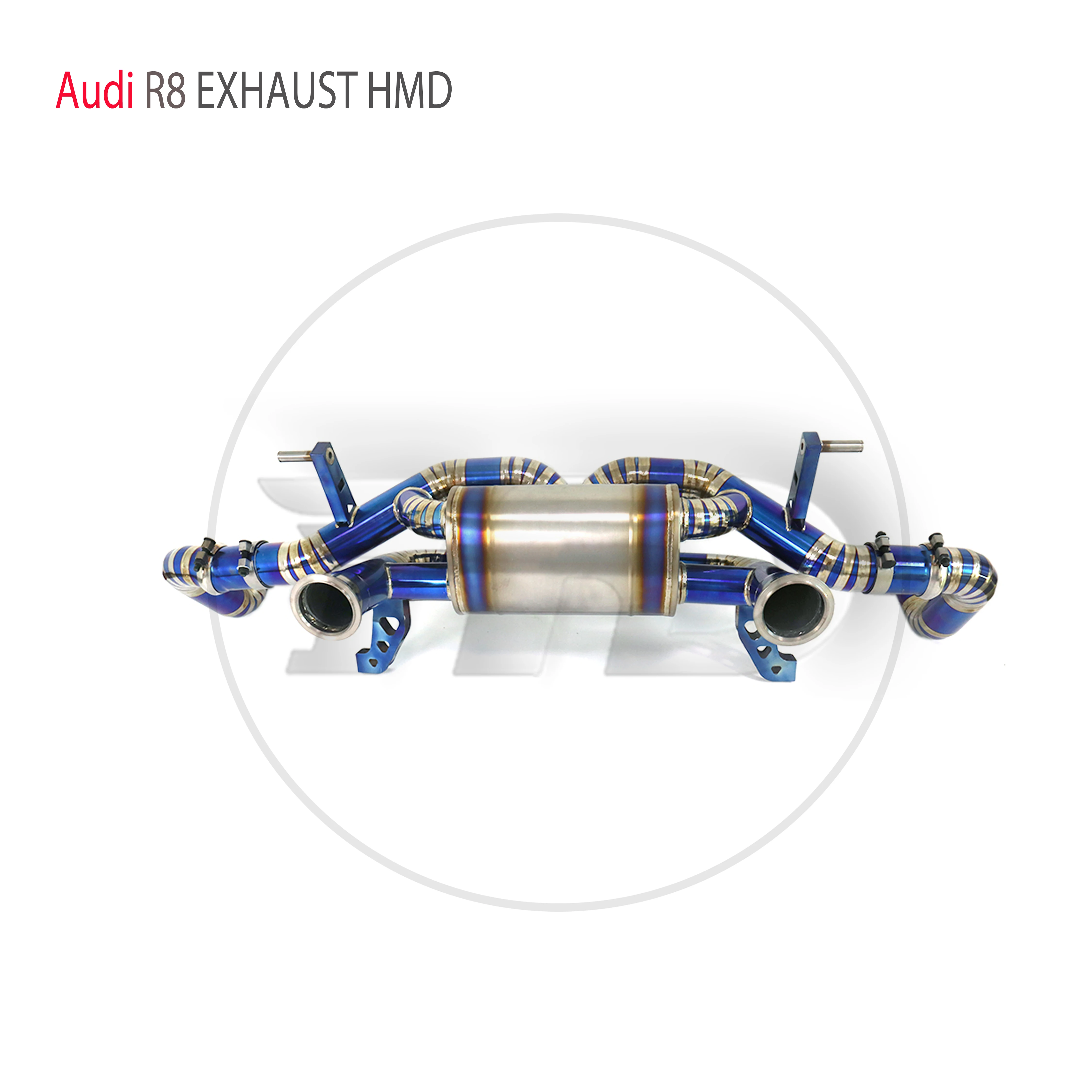 HMD Titanium Alloy Exhaust System Performance Catback for Audi R8 Auto Modification Valve Muffler Single Or Dual Exit