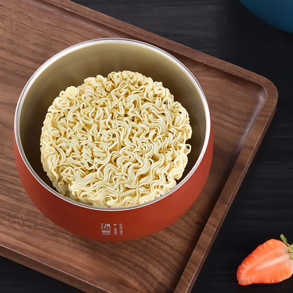 1Pcs Stainless Steel Bowl Heavy Duty Thermal Insulated Food Serving Bowl Rice Noodle Soup Kitchen Tableware Soup Bowls