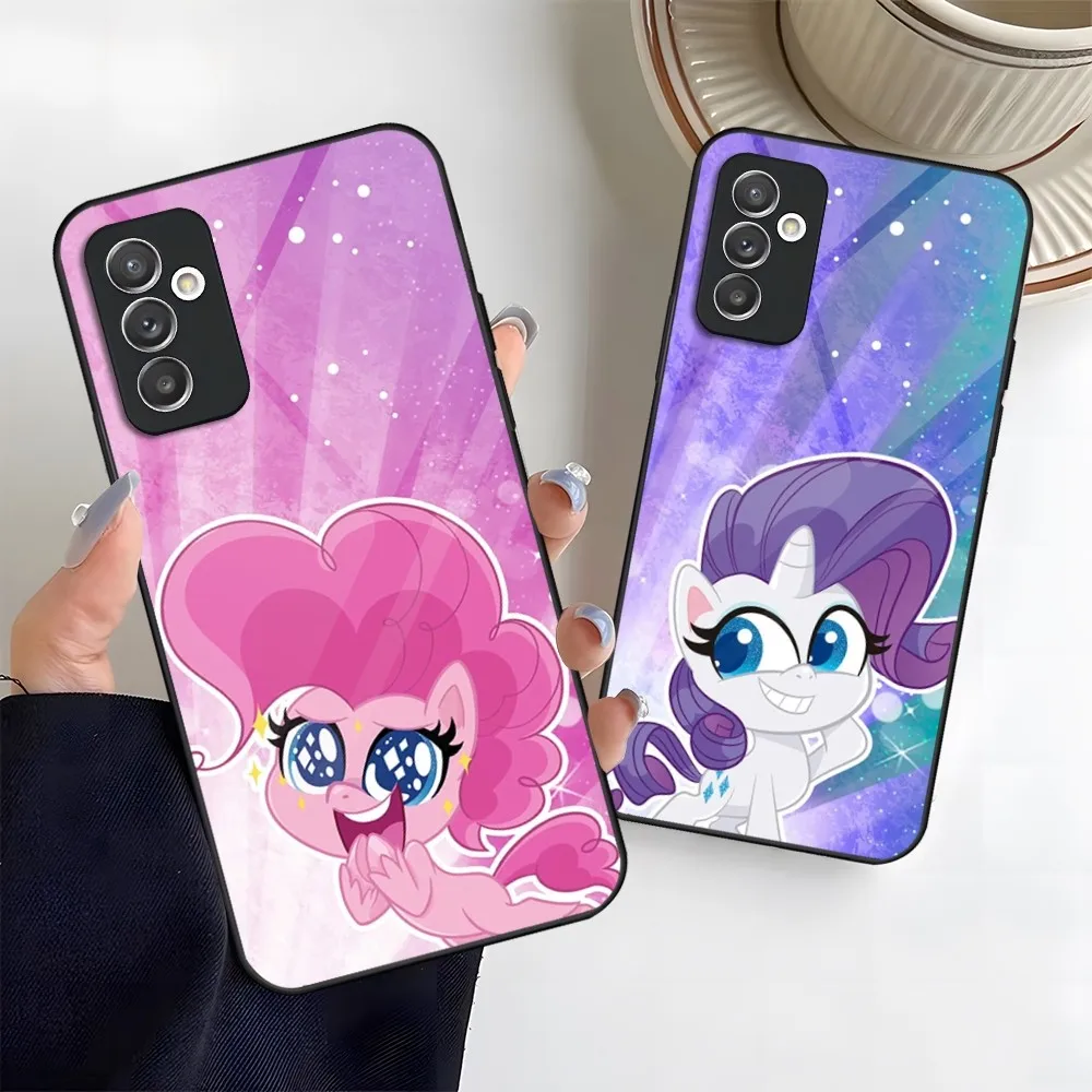 My L-LittleS P-PonyS Phone Case Glass for Samsung Galaxy S24 S20 S21 S22 S23 Ultra Fe Plus A34 A54 A24 A52 A53 M54 Cover