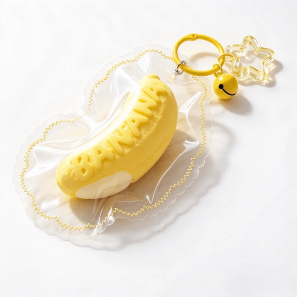 Soft Fidget Sticky Bag Slow Rising Slow Rebound Slow Rebound Food Grade Silicone Simulated Fruit Food Banana Bread Relaxing