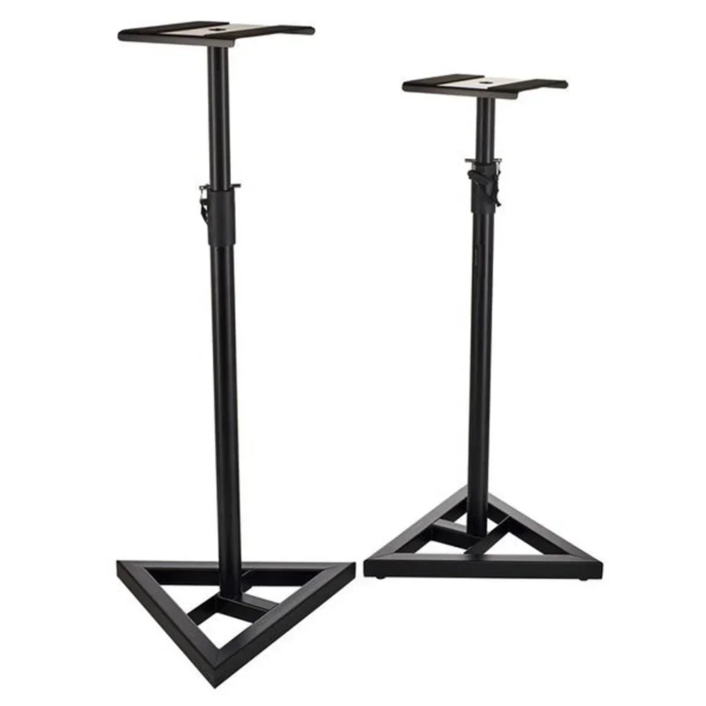 Heavy  Black Metal Speaker Support Bracket Height Adjustable Fixed Stand for Recording Studio Stage Audio Equipment Accessor