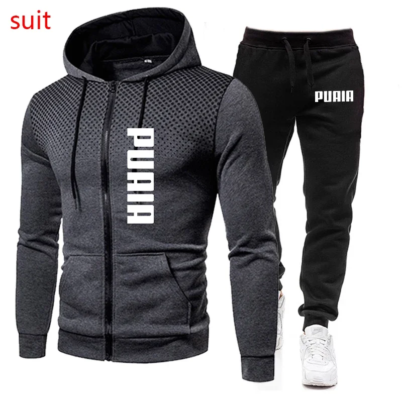 Mens Tracksuits Casual Round Dot Zipper Jacket or Jogging Pants Daily Hooded Sweatshirt or Sweatpants Commute Street Clothing