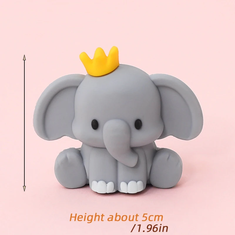 Neue Waldtier Kuchen Topper Dschungel Safari Löwe Elefant Giraffe Affe Kuchen Dekor Geburtstag Party Baby Dusche Geschlecht offenbaren – Detail 12